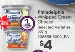 Loblaws PHILADELPHIA WHIPPED CREAM CHEESE offer