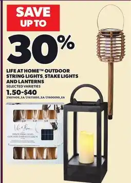 Loblaws LIFE AT HOME OUTDOOR STRING LIGHTS, STAKE LIGHTS AND LANTERNS offer