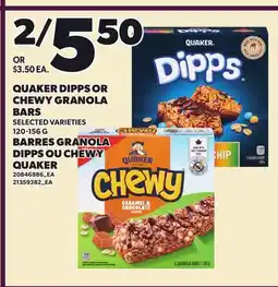 Independent Grocer QUAKER DIPPS OR CHEWY GRANOLA BARS offer