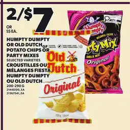 Independent Grocer HUMPTY DUMPTY OR OLD DUTCH POTATO CHIPS OR PARTY MIXES offer