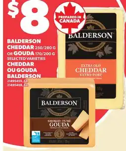 Independent Grocer BALDERSON CHEDDAR 250/280 G OR GOUDA 170/200 offer