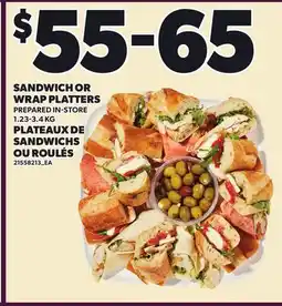 Independent Grocer SANDWICH OR WRAP PLATTERS offer