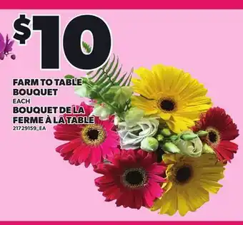Independent Grocer FARM TO TABLE BOUQUET offer
