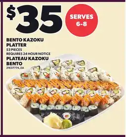 Independent Grocer BENTO KAZOKU PLATTER, 53 PIECES offer