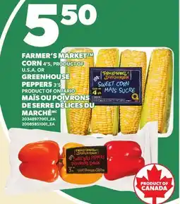 Independent Grocer FARMER'S MARKET CORN, 4'S OR GREENHOUSE PEPPERS, 3'S offer