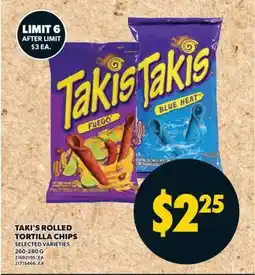 Valu-mart TAKI'S ROLLED TORTILLA CHIPS offer