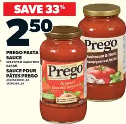 Valu-mart SAUCE POUR PÂTES PREGO offer