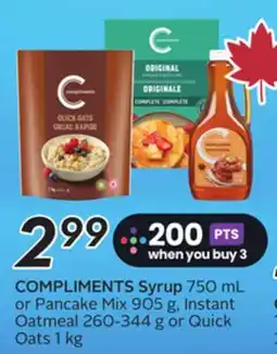 Sobeys COMPLIMENTS Syrup offer
