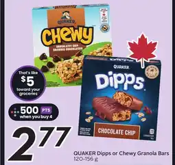 Sobeys QUAKER Dipps or Chewy Granola Bars offer