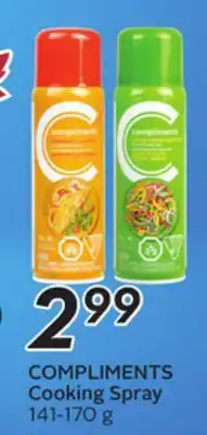 Sobeys COMPLIMENTS Cooking Spray offer