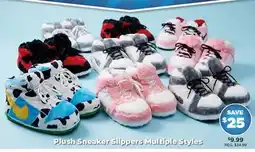 Showcase Plush Sneaker Slippers Multiple Styles offer