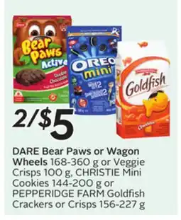 Sobeys DARE Bear Paws or Wagon Wheels offer