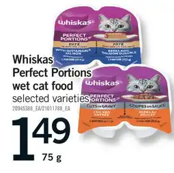 Fortinos WHISKAS PERFECT PORTIONS WET CAT FOOD offer