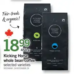 Fortinos KICKING HORSE WHOLE BEAN COFFEE offer