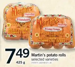 Fortinos MARTIN'S POTATO ROLLS offer