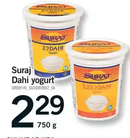 Fortinos SURAJ DAHI YOGURT offer