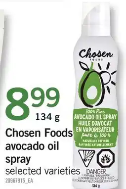 Fortinos CHOSEN FOODS AVOCADO OIL SPRAY offer
