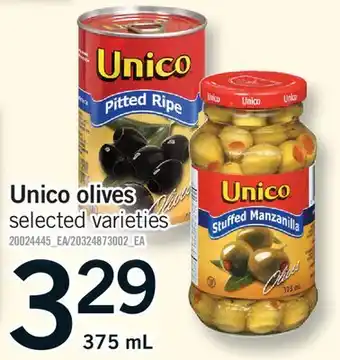 Fortinos UNICO OLIVES offer