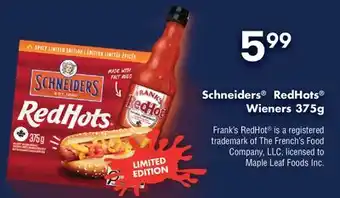 Fortinos SCHNEIDERS REDHOTS WIENERS offer