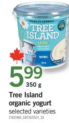 Fortinos TREE ISLAND ORGANIC YOGURT offer