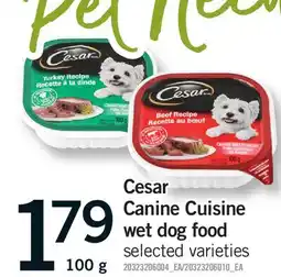 Fortinos CESAR CANINE CUISINE WET DOG FOOD offer