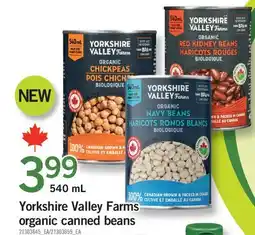 Fortinos YORKSHIRE VALLEY FARMS ORGANIC CANNED BEANS offer