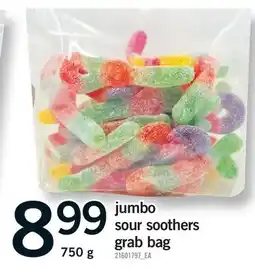 Fortinos JUMBO SOUR SOOTHERS GRAB BAG offer