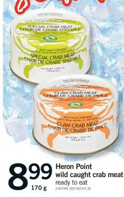 Fortinos HERON POINT WILD CAUGHT CRAB MEAT offer