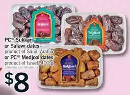 Fortinos PC SUKKARI OR SAFAWI DATES OR PC MEDJOOL DATES offer