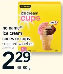 Fortinos NO NAME ICE CREAM CONES OR CUPS offer