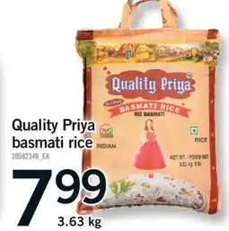Fortinos QUALITY PRIYA BASMATI RICE offer