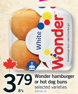 Fortinos WONDER HAMBURGER OR HOT DOG BUNS, 8'S offer