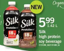 Fortinos SILK HIGH PROTEIN SOY BEVERAGE offer