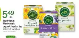 Fortinos TRADITIONAL MEDICINALS ORGANIC HERBAL TEA, 16'S offer