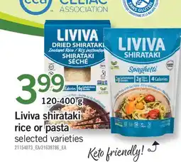 Fortinos LIVIVA SHIRATAKI RICE OR PASTA offer
