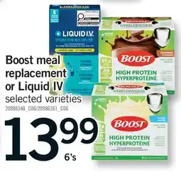 Fortinos BOOST MEAL REPLACEMENT OR LIQUID IV, 6'S offer