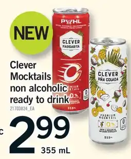 Fortinos CLEVER MOCKTAILS NON ALCOHOLIC READY TO DRINK offer