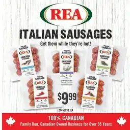 Fortinos REA ITALIAN SAUSAGES offer