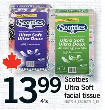 Fortinos SCOTTIES ULTRA SOFT FACIAL TISSUE, 4'S offer