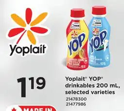 Fortinos YOPLAIT YOP DRINKABLES offer
