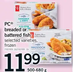 Fortinos PC BREADED OR BATTERED FISH offer