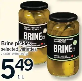 Fortinos BRINE PICKLES offer
