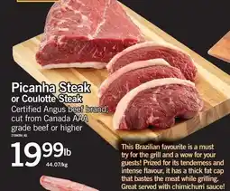 Fortinos Picanha Steak or Coulotte Steak offer