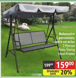 Sushi Shop 2 Person Patio Swing Steel Frame offer