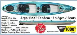 Sushi Shop Argo 136XP Tandem - 2 Seats offer