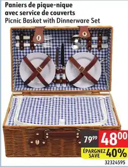Sushi Shop Picnic Basket with Dinnerware Set offer