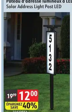 Sushi Shop Solar Address Light Post LED offer