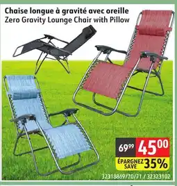 Sushi Shop Zero Gravity Lounge Chair with Pillow offer