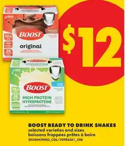 No Frills BOOST READY TO DRINK SHAKES offer