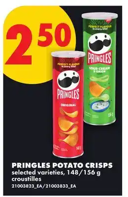 No Frills PRINGLES POTATO CRISPS, 148/156 G offer